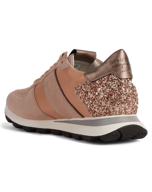 Baskets en Velours de Cuir Spherica nude