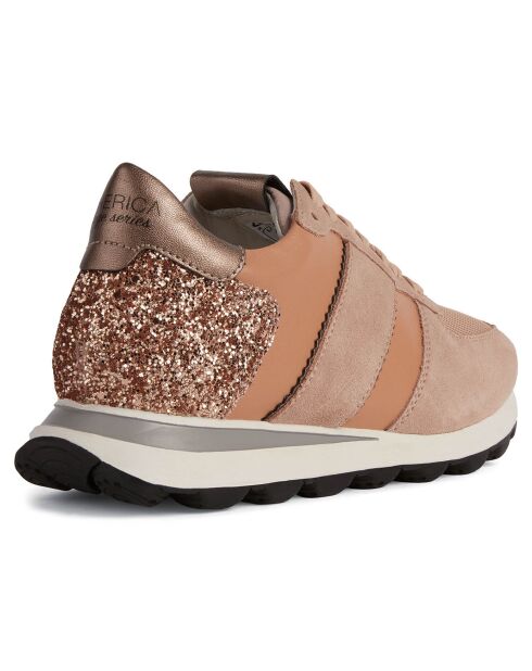 Baskets en Velours de Cuir Spherica nude