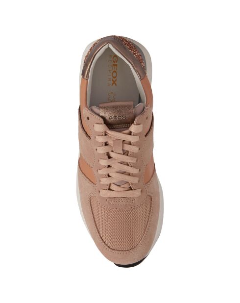 Baskets en Velours de Cuir Spherica nude