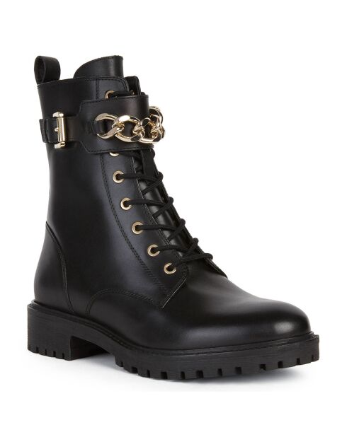 Boots en Cuir Hoara noires