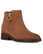 Bottines en Velours de Cuir Larysse ambre