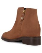 Bottines en Velours de Cuir Larysse ambre