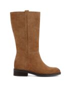 Bottes en Velours de Cuir Larysse ambre