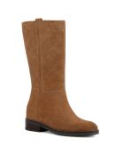 Bottes en Velours de Cuir Larysse ambre