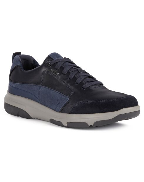 Baskets en Cuir Xand bleu marine