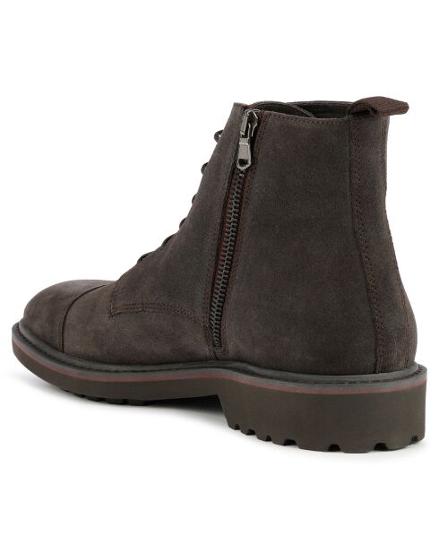 Boots en Velours de Cuir Cannaregio marron