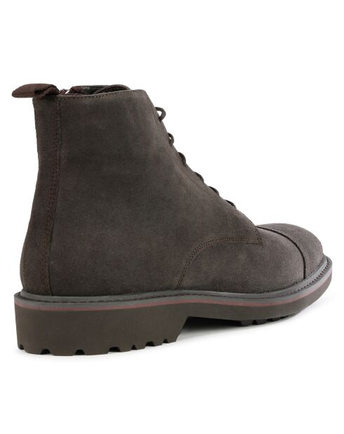 Boots en Velours de Cuir Cannaregio marron