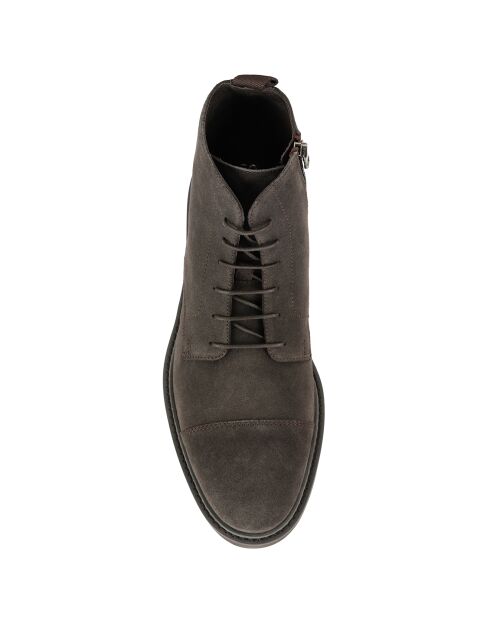 Boots en Velours de Cuir Cannaregio marron