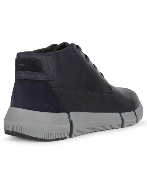 Desert Boots en Cuir Adacter bleu marine
