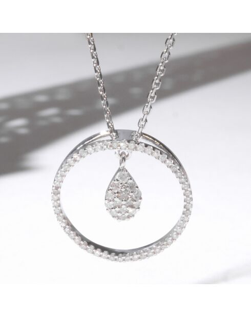 Sunset Love Diamant-Anhänger 0,15 Karat Weißgold