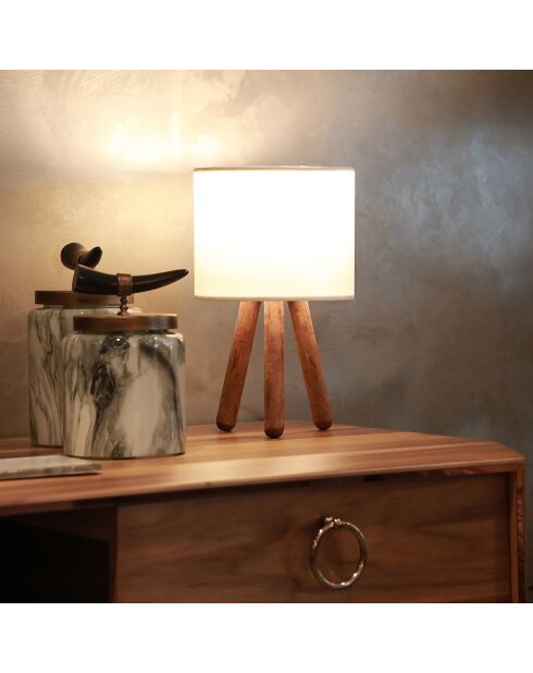 Lampe de table Ayd crème - 19x15x32 cm