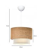 Suspension Ayd beige - D.30x20 cm