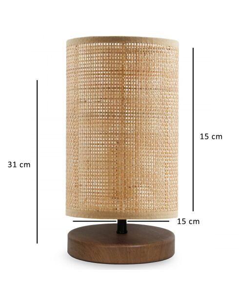 Lampe de table Ayd crème - D.15x24 cm