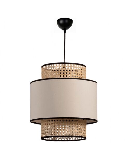 Ayd beige/zwarte hanglamp - D.30x34 cm