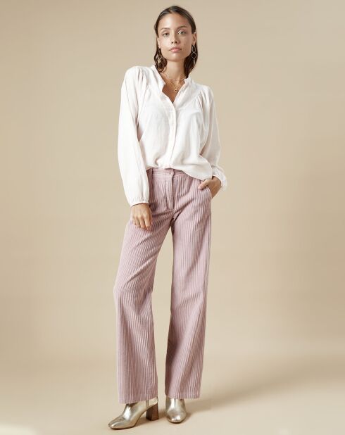 Pantalon en Velours côtelé Prago rosewood