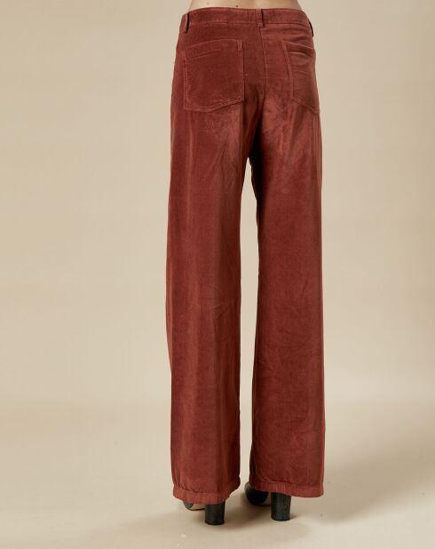 Pantalon en Velours Platine cacao