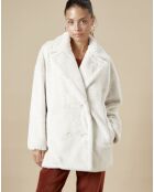 Manteau en Fausse Fourrure Viva chalk