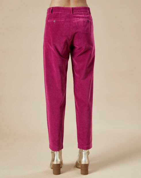 Pantalon en Velours Perfect magenta