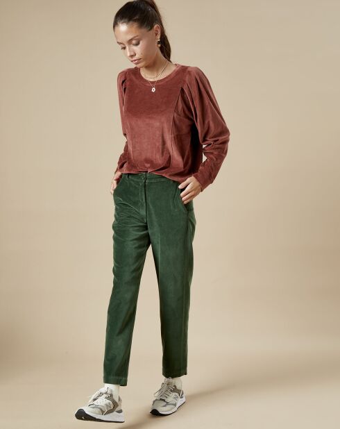 Pantalon en Velours Perfect leaf