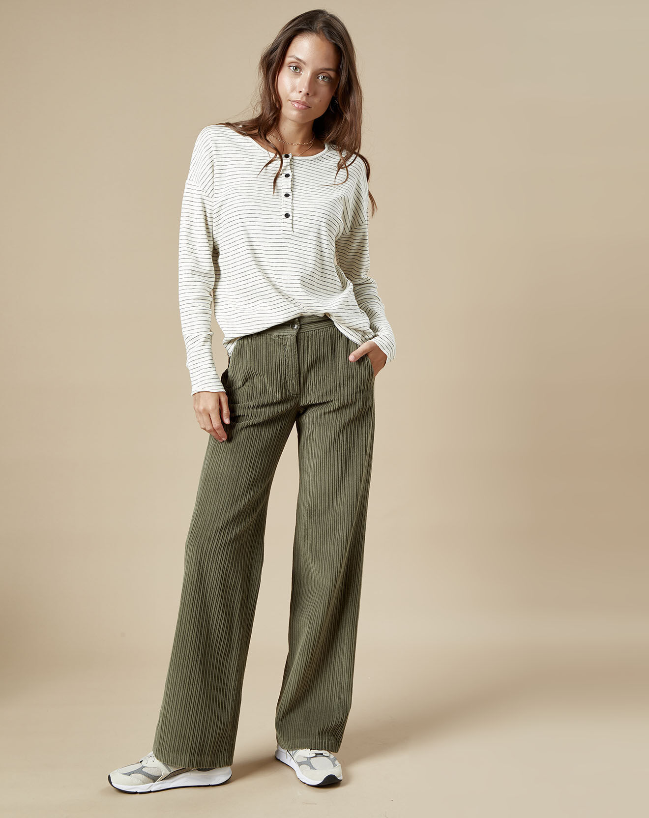 Pantalon Velours Côtelé Kaki Gymboree CHERISHED TRADITIONS - Taille 3-6 Mois, Neuf Avec étiquette