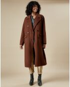 Manteau en Laine mélangée Valse  cacao