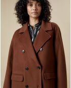 Manteau en Laine mélangée Valse  cacao