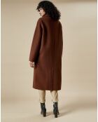 Manteau en Laine mélangée Valse  cacao