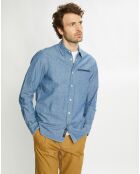 Chemise Regular Fit en Chambray bleu clair