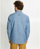 Chemise Regular Fit en Chambray bleu clair