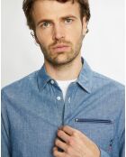 Chemise Regular Fit en Chambray bleu clair