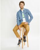 Chemise Regular Fit en Chambray bleu clair