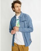 Chemise Regular Fit en Chambray bleu clair