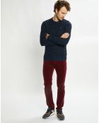 Pantalon Slim Fit en Coton Bio mélangé Velours Milleraies Ralston Corduroy bordeaux