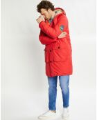 Parka Padded Patch rouge