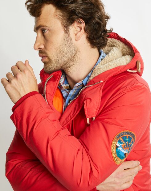 Parka Padded Patch rouge