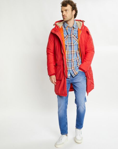 Parka Padded Patch rouge