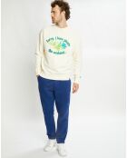 Sweat 100% Coton Bio col rond Plantes écru