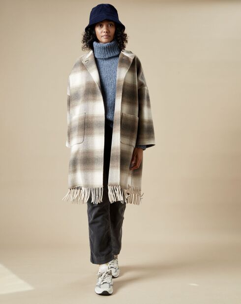 Cappotto Valea in misto lana beige