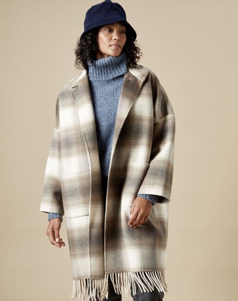 Cappotto Valea in misto lana beige