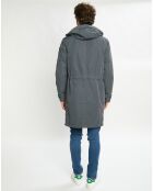 Parka à capuche 2 en 1 gris foncé