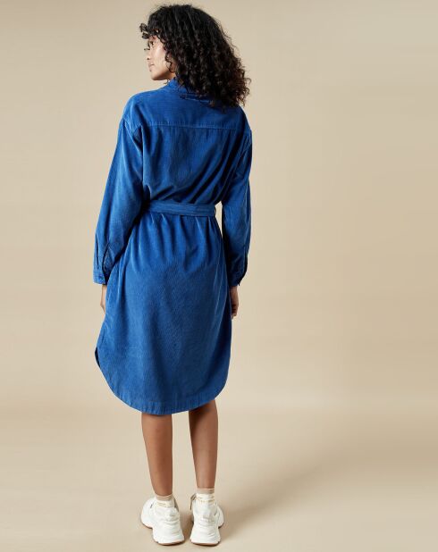 Robe en Velours côtelé Rackam prussian bleu