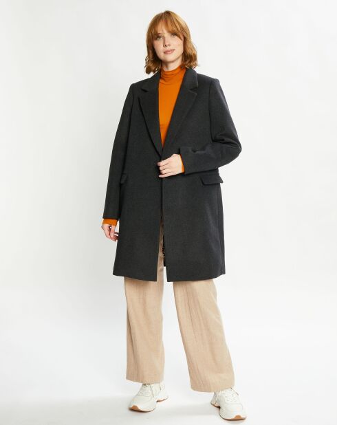 Manteau droit en Laine mélangée Tailor anthracite