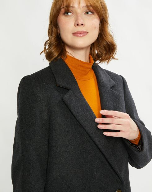 Manteau droit en Laine mélangée Tailor anthracite