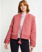 Veste Réversible Quilted noir/rose