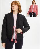 Veste Réversible Quilted noir/rose