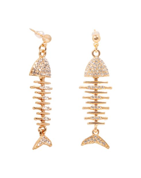 Boucles d'oreilles Fish dorées