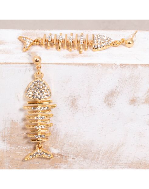 Boucles d'oreilles Fish dorées