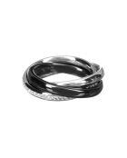 Bague Jeu de 3 anneaux Entrelacés Unidiance noirs