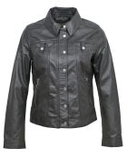 Veste en Cuir Catia noire