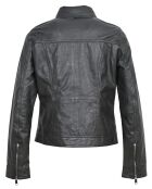 Veste en Cuir Catia noire